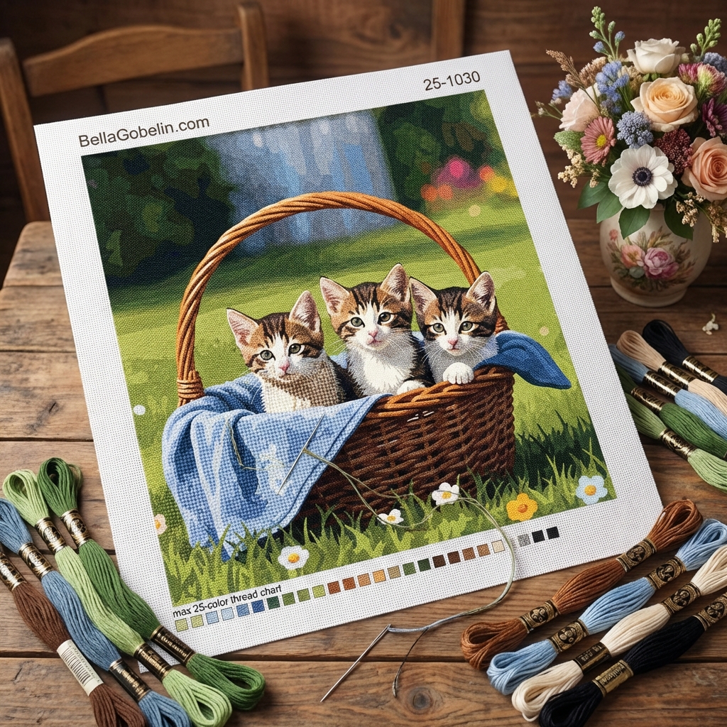 Kittens in a basket