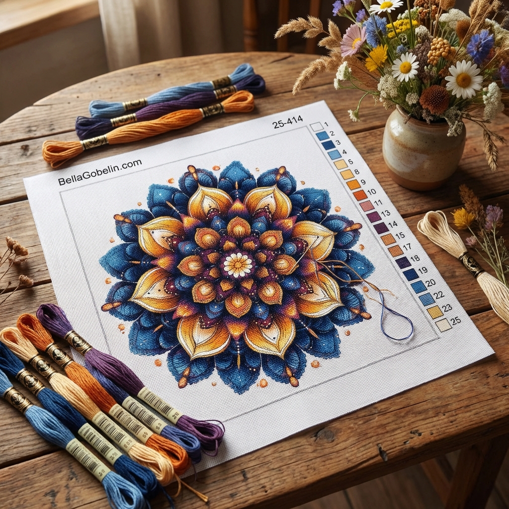 Mandala needlepoint