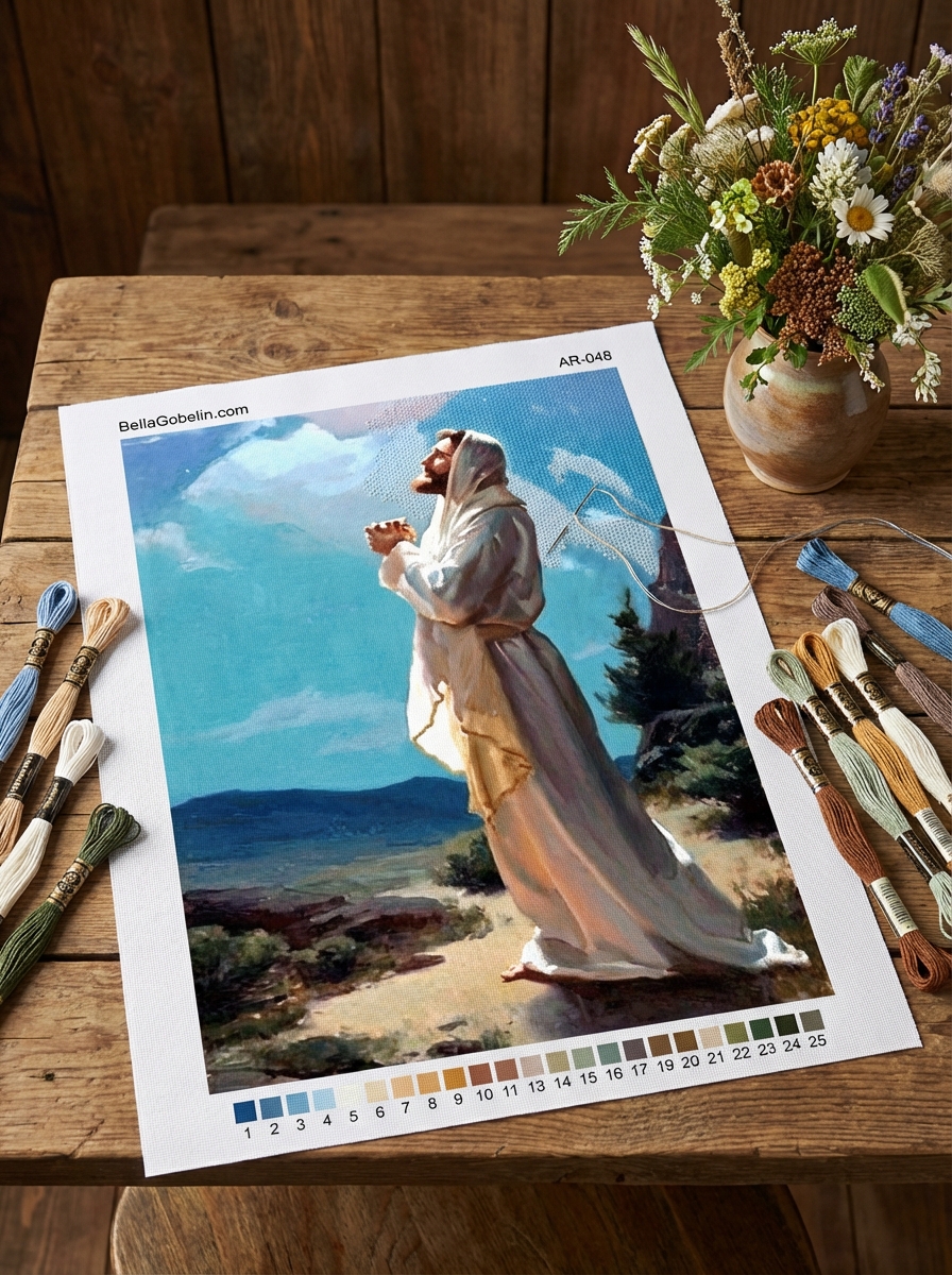 Jesus is praying.