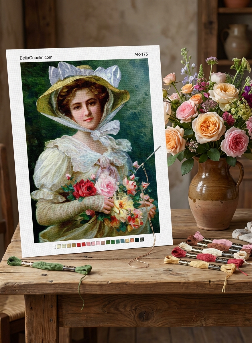 Lady with Roses