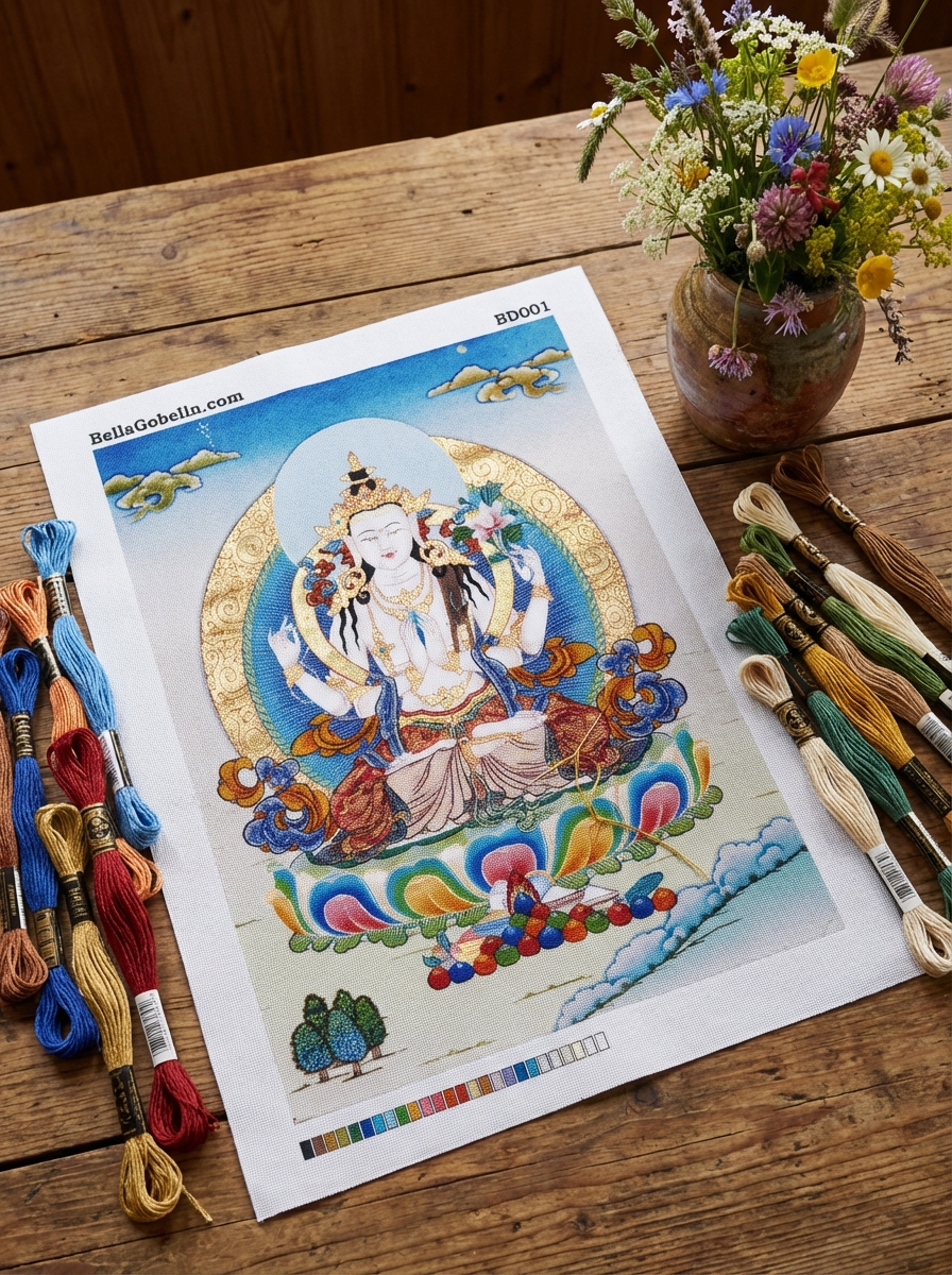 Buddha needlepoint