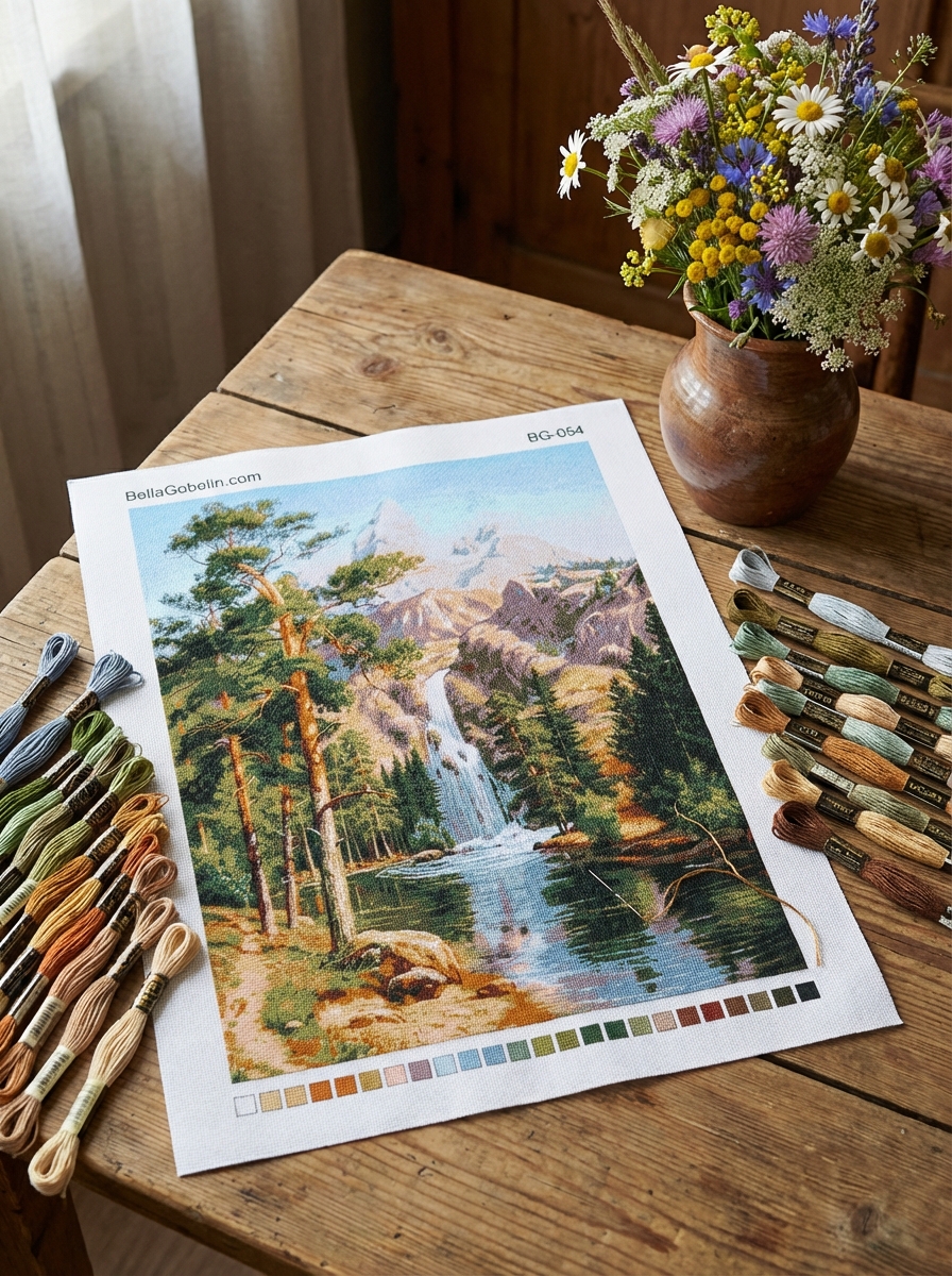 Forest waterfall