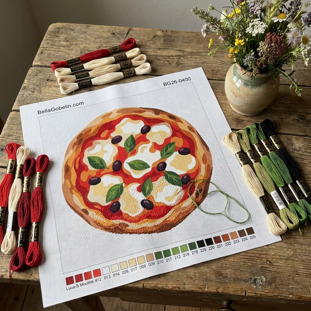 Pizza Needlepoint