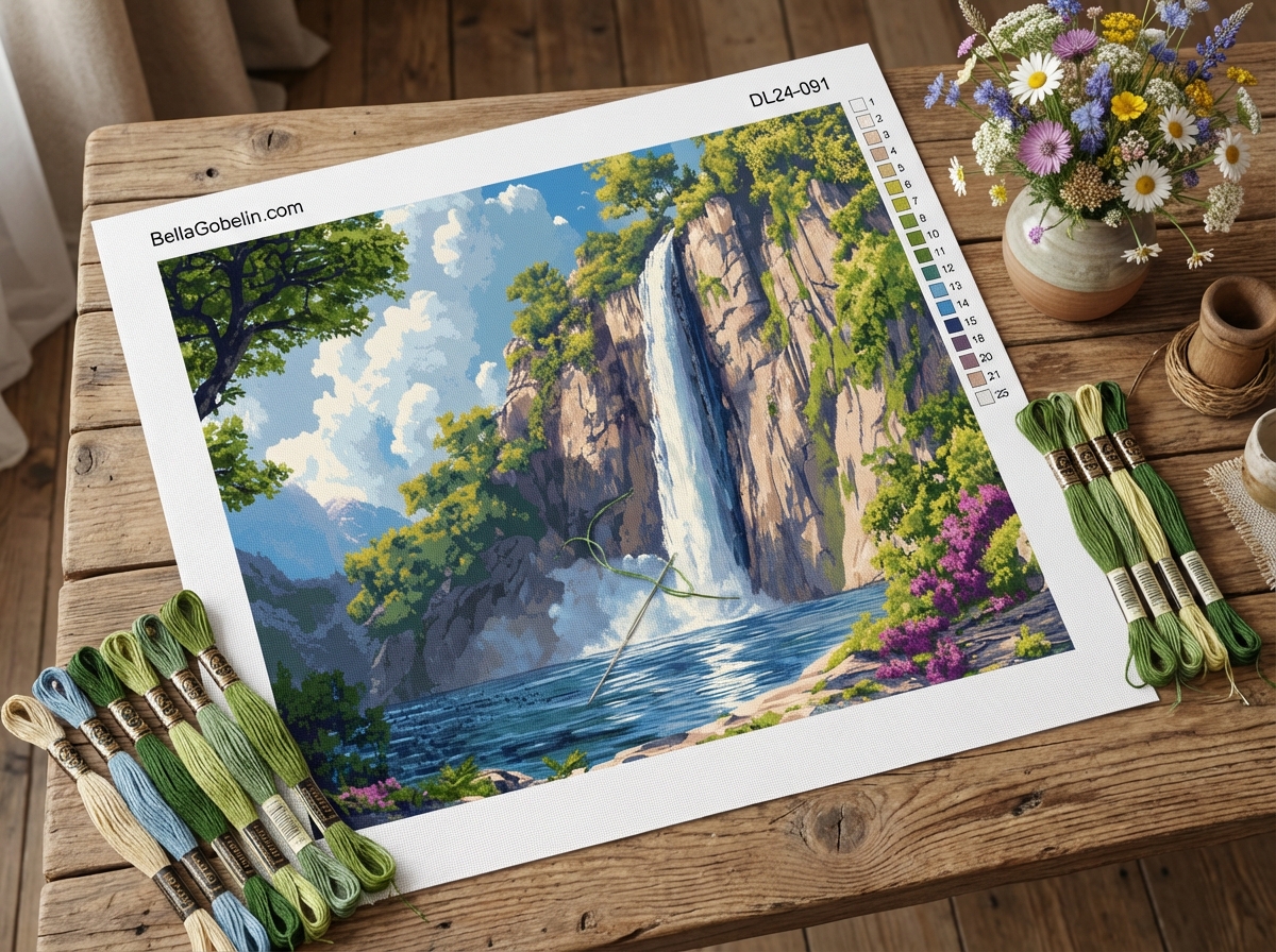 The waterfall