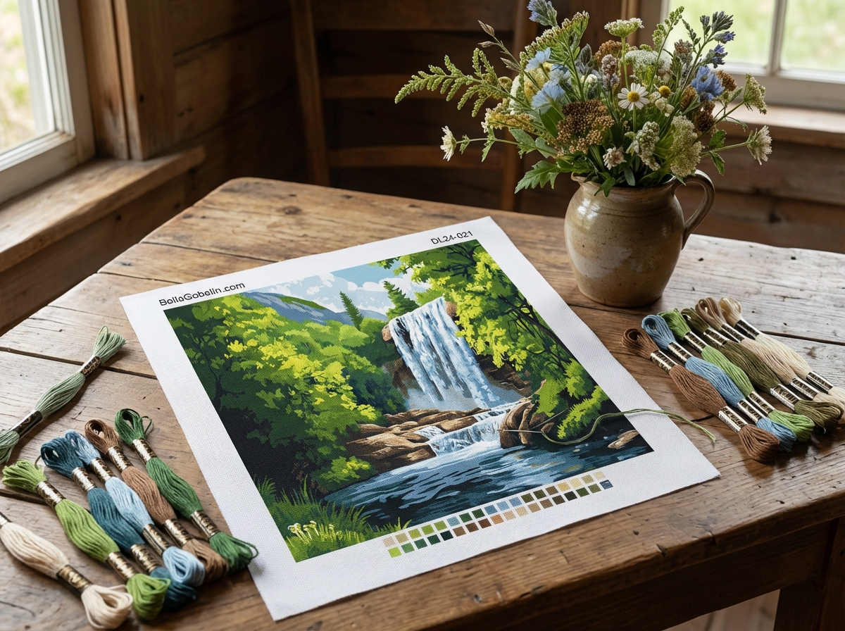 Forest waterfall