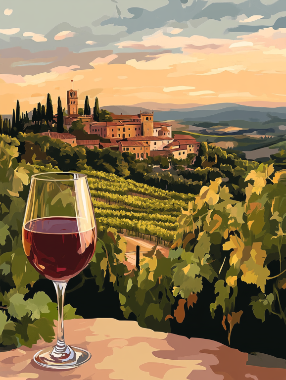 Gyönyörű Toszkána, Chianti, Bor