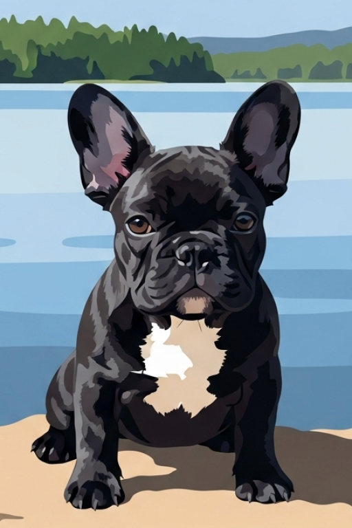 Kutyaportré - Francia Bulldog a tónál