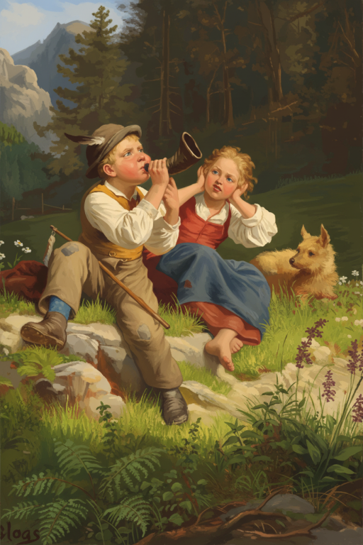 Wilhelm Blass - Alpesi jelenet replika