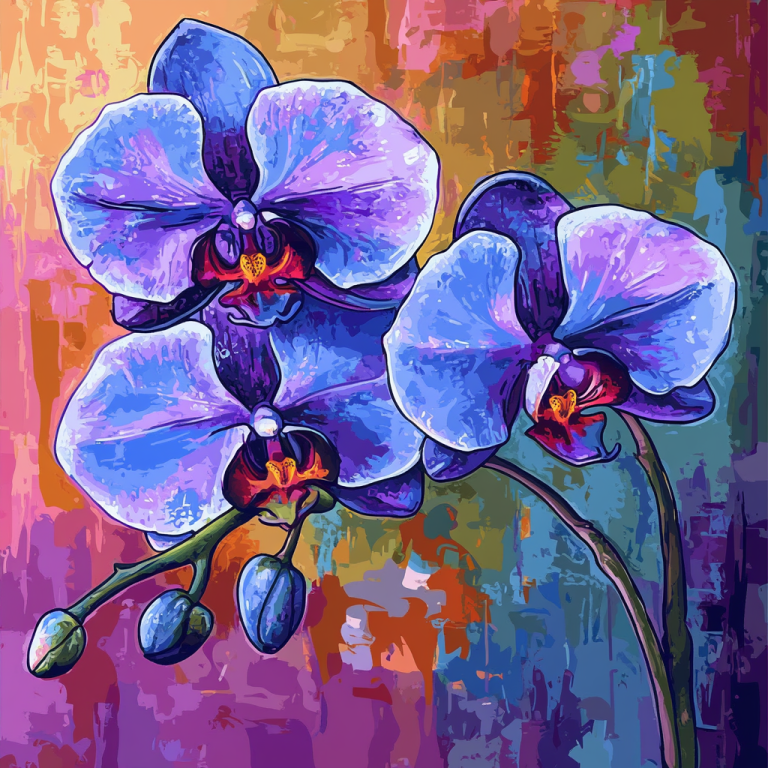 Lila orchidea