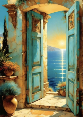 Sea-facing gate