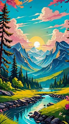 Small stream in the mountains