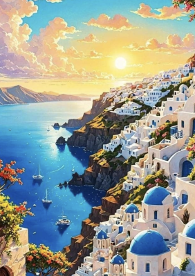 Sunset in Santorini