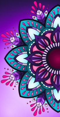 Detail of mandala flowers