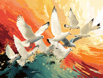 White doves