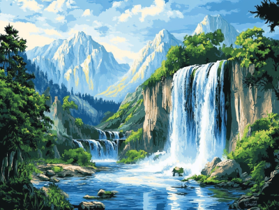 The waterfall