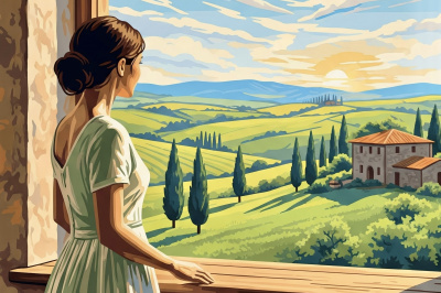 View in Tuscany