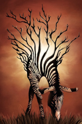 Zebra needlepoint