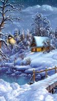 Titmouse on the branch - winter atmosphere