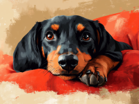 Dachshund portrait, dachshund dog