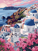 Santorini needlepoint