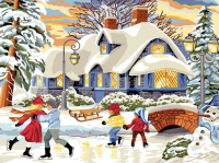 Winter Atmosphere in the Village
