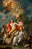Anton Raphael Mengs - Apollo, Mnemosyne, and the Nine Muses replica