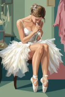 Ballerina resting