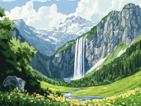 Waterfall in the Alps