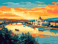 Budapest panorama needlepoint