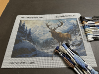 Stag in the snow