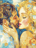 Klimt style: The Kiss - variations