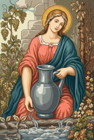Szent Zita korsóval (gobelin)